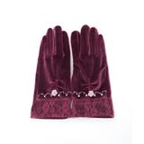 巻きバラ×レースベロア手袋 | axes femme | 詳細画像10 