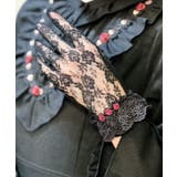 黒 | 巻きバラレースグローブ | axes femme