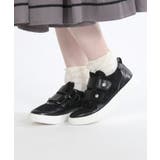 黒 | レース使いベルクロスニーカー | axes femme