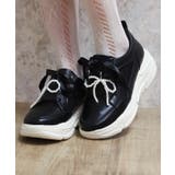 黒 | チャーム付レーススニーカー | axes femme