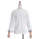 カラー刺繍チュールレースプルオーバー | axes femme | 詳細画像18 