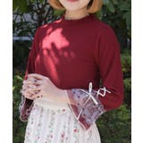 赤 | 苺チュールレース七分袖プルオーバー | axes femme