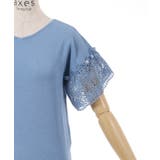袖レース半袖ニットプルオーバー | axes femme | 詳細画像16 