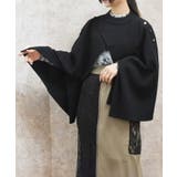 黒 | 2WAYケープ風ニットプルオーバー | axes femme