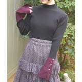 黒 | バイカラーニットプルオーバー | axes femme