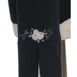 ローズ刺繍フレア袖配色ニット | axes femme | 詳細画像14 