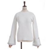 ローズ刺繍フレア袖配色ニット | axes femme | 詳細画像16 