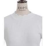 ローズ刺繍フレア袖配色ニット | axes femme | 詳細画像19 