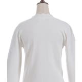 ローズ刺繍フレア袖配色ニット | axes femme | 詳細画像21 