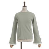 ローズ刺繍フレア袖配色ニット | axes femme | 詳細画像24 