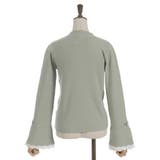 ローズ刺繍フレア袖配色ニット | axes femme | 詳細画像26 