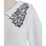 フラワー刺繍セーラー襟ニット | axes femme | 詳細画像15 