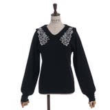 フラワー刺繍セーラー襟ニット | axes femme | 詳細画像17 