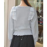 チェックシフォンリボンニット | axes femme | 詳細画像3 