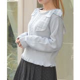 チェックシフォンリボンニット | axes femme | 詳細画像4 