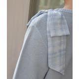 チェックシフォンリボンニット | axes femme | 詳細画像5 