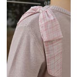 チェックシフォンリボンニット | axes femme | 詳細画像8 