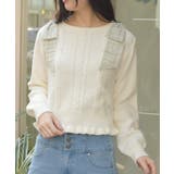 生成り | チェックシフォンリボンニット | axes femme