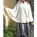 白 | パール裏ボアニットポンチョ | axes femme