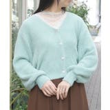ミント | 花スパンコールフェザーカーデ | axes femme