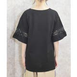 袖レース切替ロングカットプルオーバー | axes femme | 詳細画像3