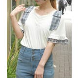 シフォンリボンカットプルオーバー | axes femme | 詳細画像1 
