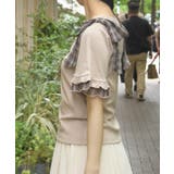 シフォンリボンカットプルオーバー | axes femme | 詳細画像2 