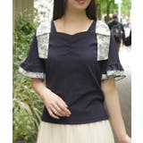 シフォンリボンカットプルオーバー | axes femme | 詳細画像6 