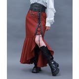ワイン | レースアップマーメイドスカート | axes femme