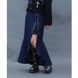 紺 | レースアップマーメイドスカート | axes femme