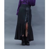 黒 | レースアップマーメイドスカート | axes femme