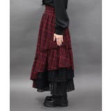 チェックアシメフリルスカート | axes femme | 詳細画像2 