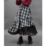 チェックアシメフリルスカート | axes femme | 詳細画像4 