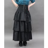 黒 | コルセットデザインフリルスカート | axes femme