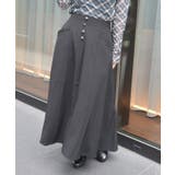 黒 | 連ボタンフレアスカート | axes femme