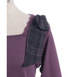 チェック柄シフォンリボンプルオーバー | axes femme | 詳細画像21