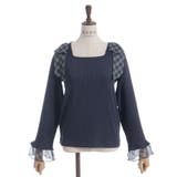 チェック柄シフォンリボンプルオーバー | axes femme | 詳細画像23