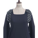 チェック柄シフォンリボンプルオーバー | axes femme | 詳細画像26