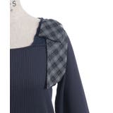 チェック柄シフォンリボンプルオーバー | axes femme | 詳細画像28