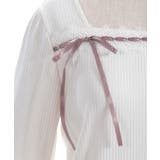 リボン付スクエアネックプルオーバー | axes femme | 詳細画像14 