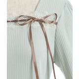 リボン付スクエアネックプルオーバー | axes femme | 詳細画像30 