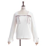 リボン付スクエアネックプルオーバー | axes femme | 詳細画像9 