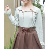 ミント | リボン付スクエアネックプルオーバー | axes femme