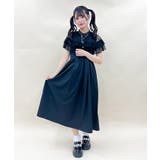 黒 | レースケープ付キャミワンピース | axes femme