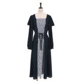 バイカラーレトロワンピース | axes femme | 詳細画像1