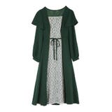 Dグリーン | バイカラーレトロワンピース | axes femme