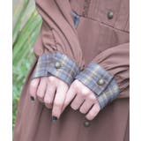 襟デザイン連釦バイカラーワンピース | axes femme | 詳細画像5 