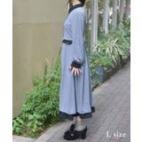 襟デザイン連釦バイカラーワンピース | axes femme | 詳細画像8 