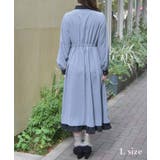 襟デザイン連釦バイカラーワンピース | axes femme | 詳細画像9 