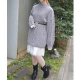 ラメ×ベロアモールチュニック | axes femme | 詳細画像4